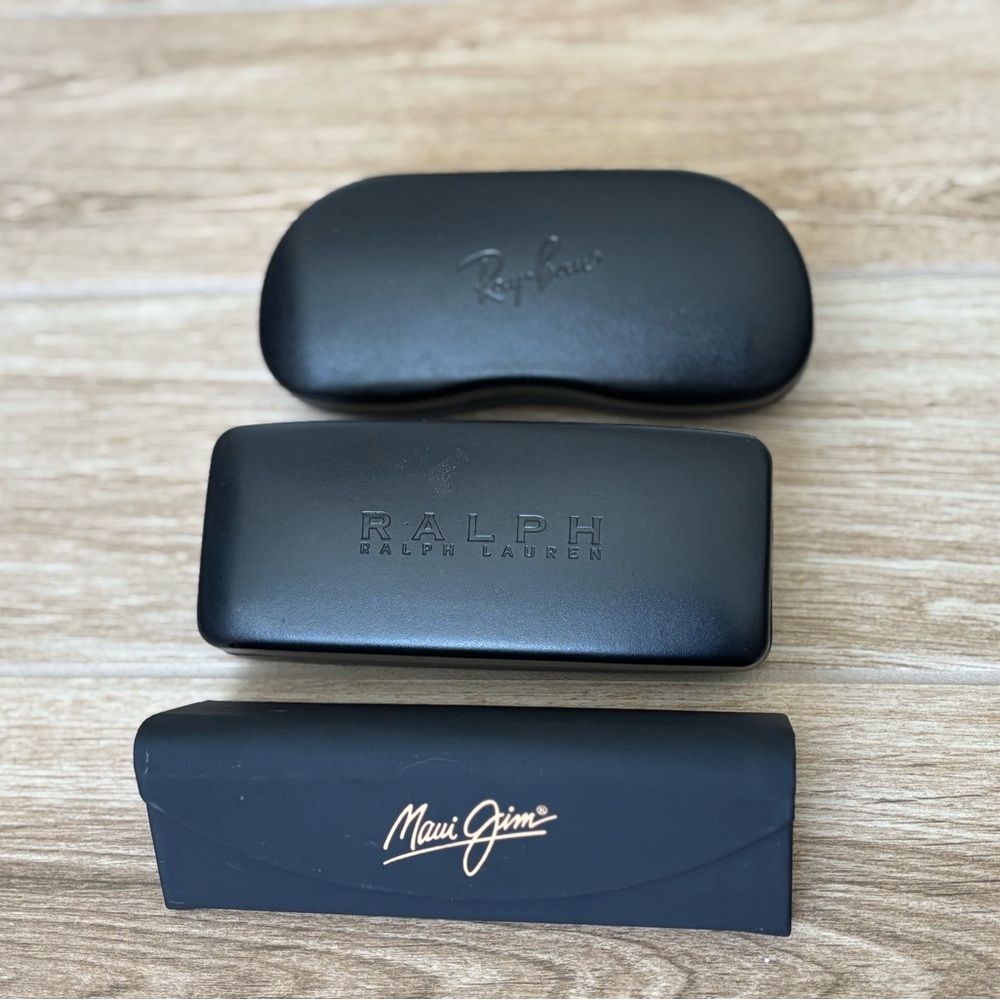 Ralph Lauren, Maui Jim and Ray-Ban  3 Eyeglass Cases